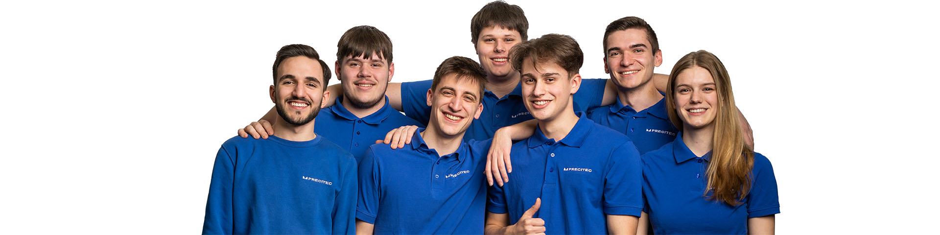 Gruppenbild Auszubildende Begin your training at Precitec