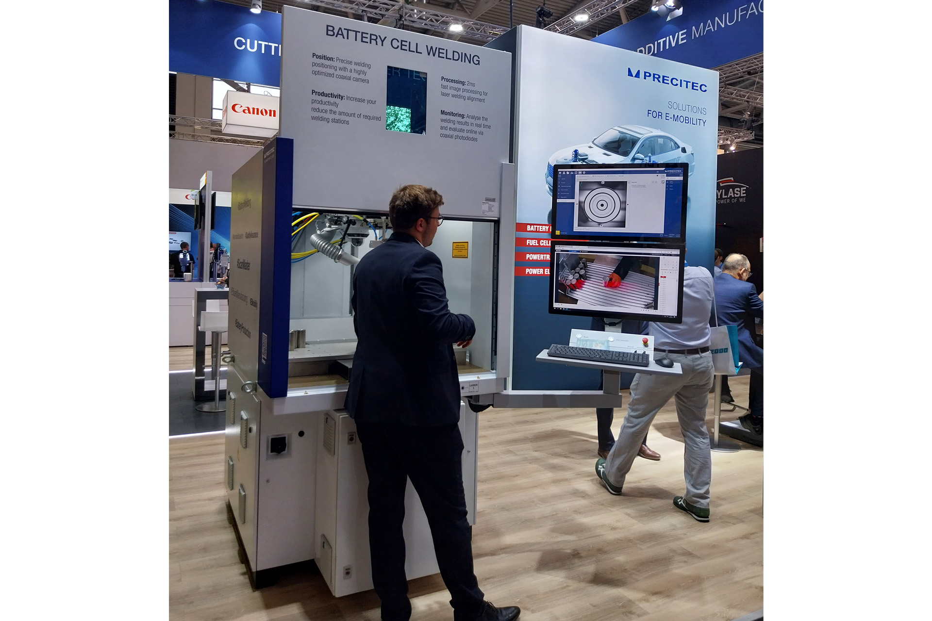 Precitec presented the ScanMaster for laser welding of battery cells at Laser World of Photonics