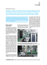 Inline Glass Container Measurement for Conveyer hot or cold end