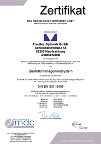 Certificate EN ISO