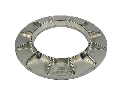 Titanium star flange with 3D printing for aerospace