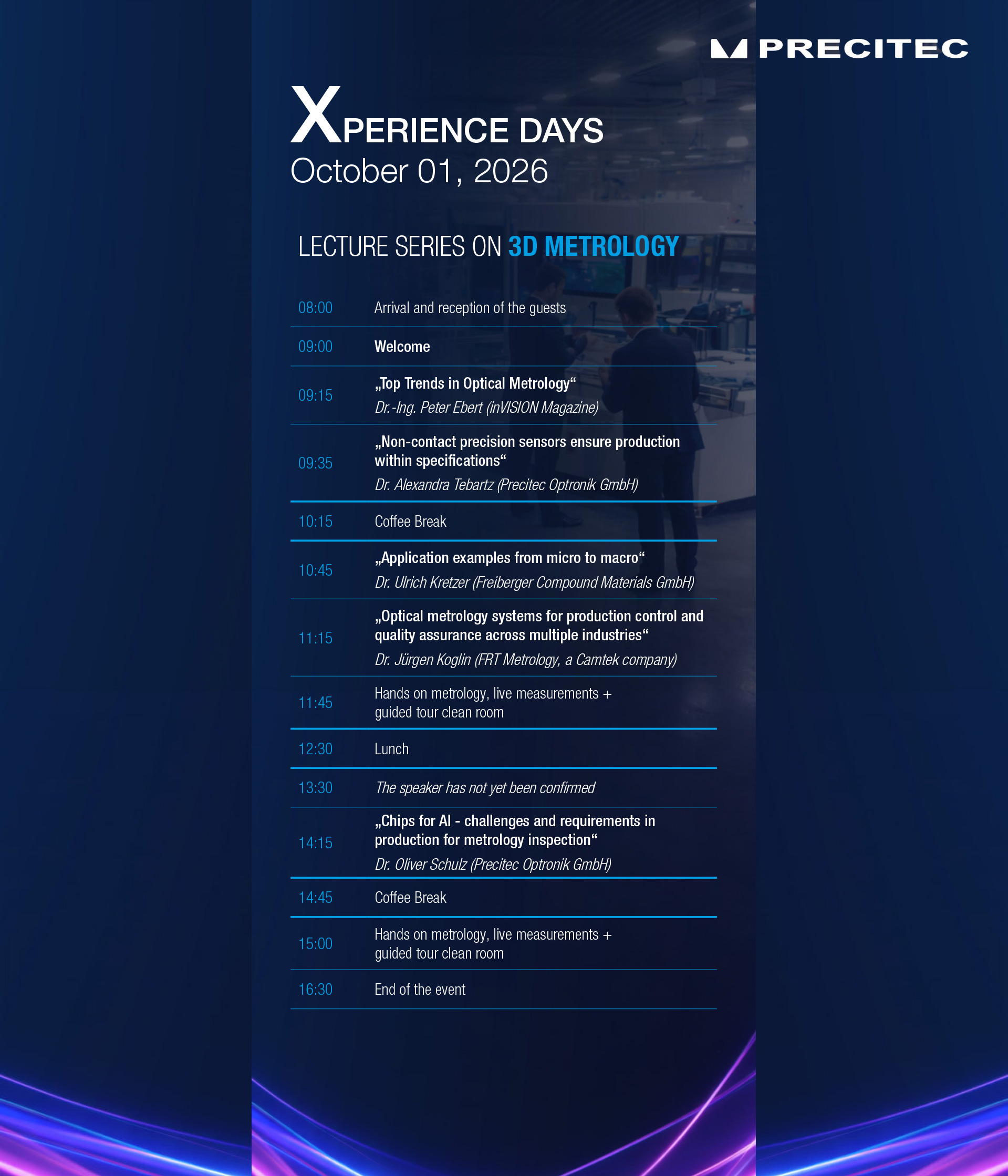 Program und information of the Xperience Metrology day