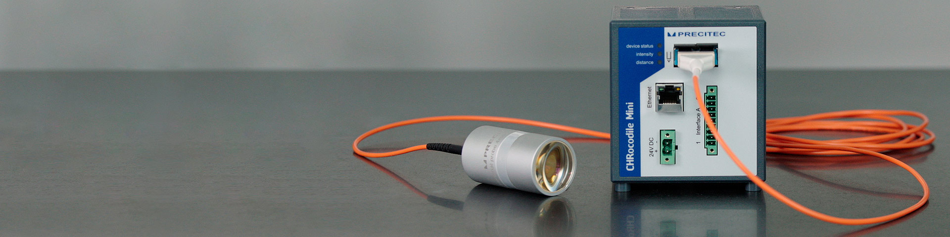 CHRocodile Mini confocal sensor and measuring probe