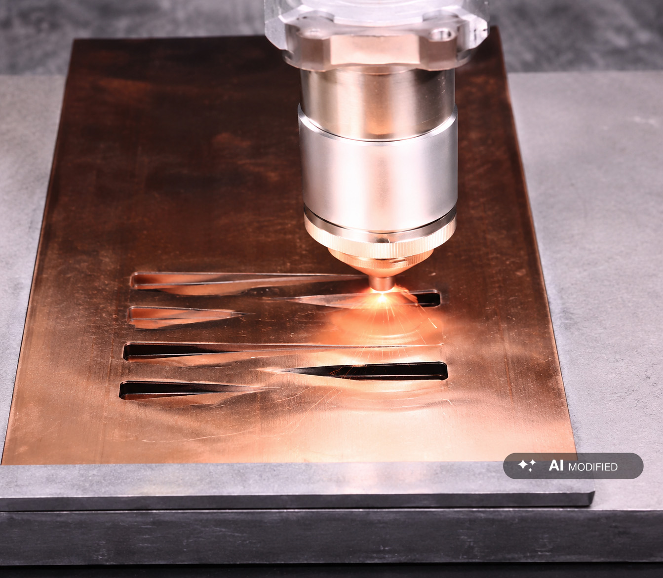 Taglio laser di lamierini in rame